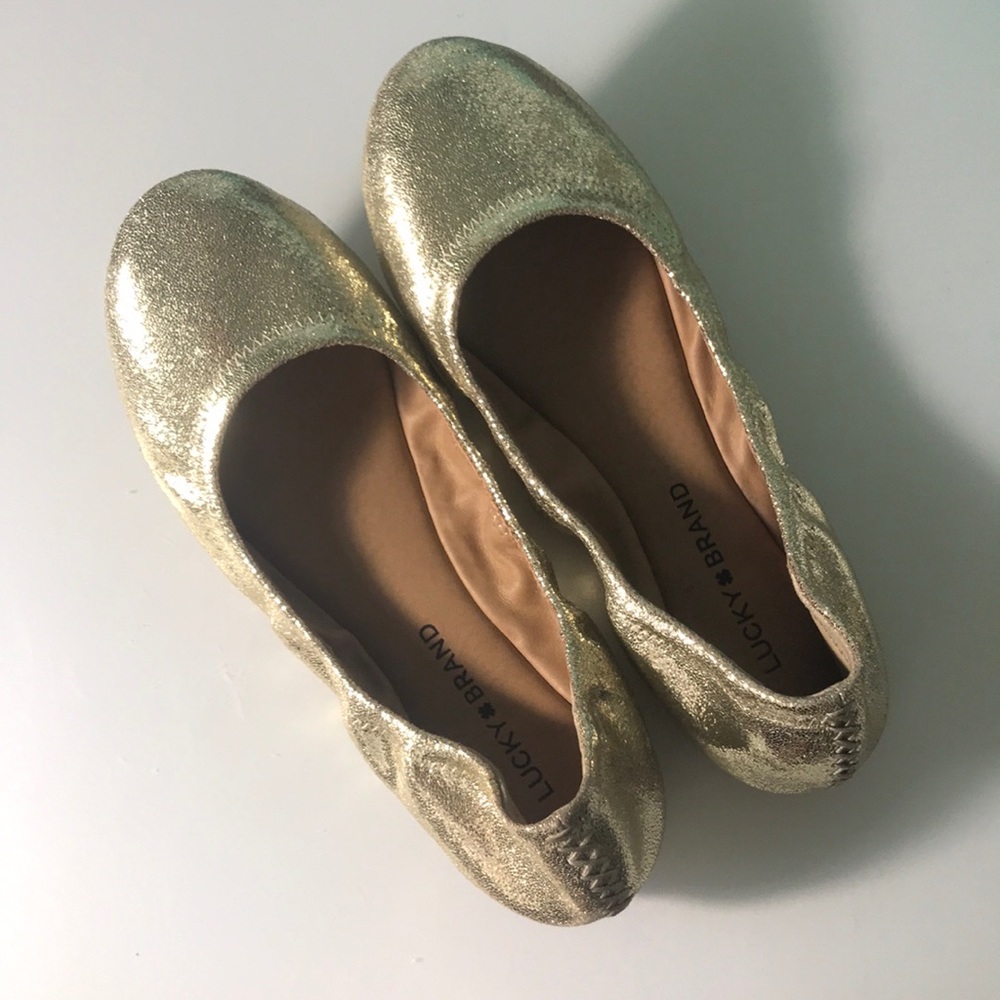 Lucky Brand Gold Ballet Flats!!!